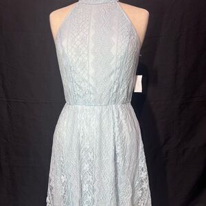 Charlotte Russe Light Blue Lace Midi Dress
